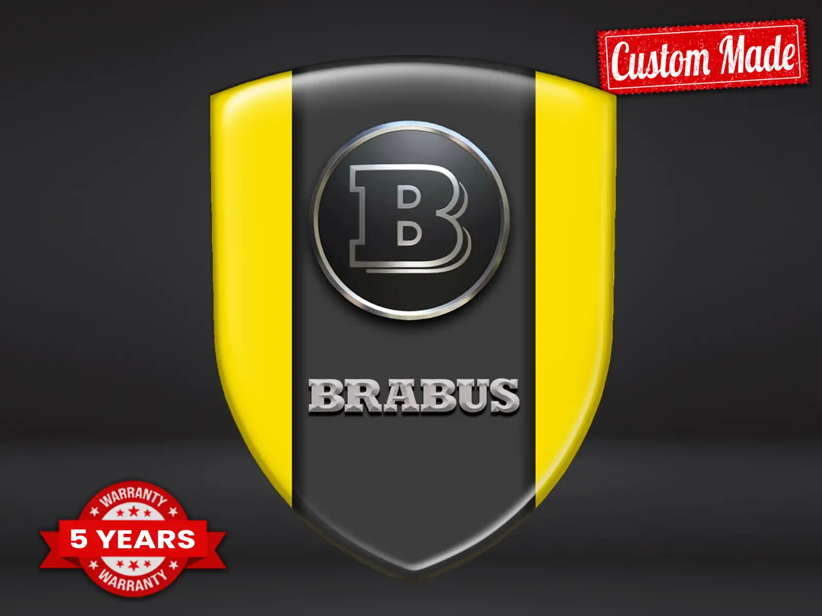 Brabus Permanentaufkleber Robust Hochwertig Professionell